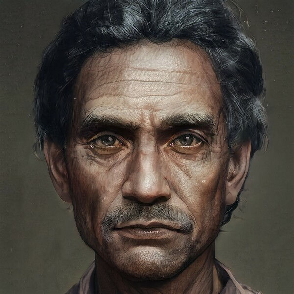 Illustrated portrait of Abbas